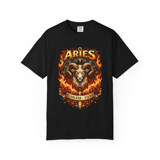 Aries Zodiac T-Shirt - Fearless Fiery Ram Astrology Tee
