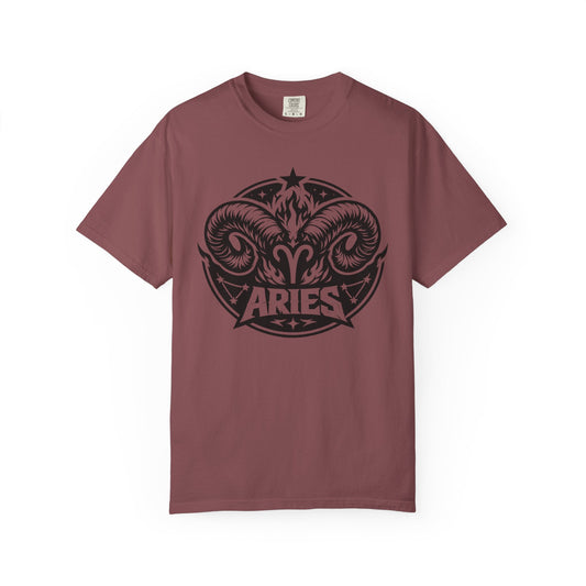 Aries Ram Zodiac T-Shirt — Bold Astrological Graphic Tee for Aries