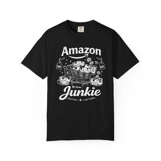 Amazon Junkie T-Shirt — Funny Online Shopper Tee for Amazon Lovers