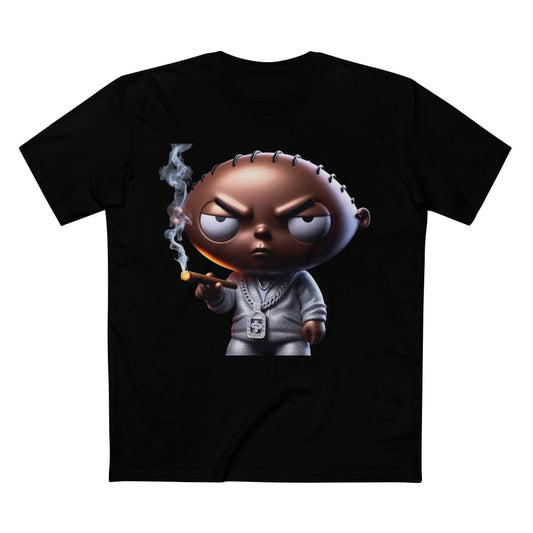 Angry Baby Cartoon Tee – Smoking Baby Graphic T-Shirt
