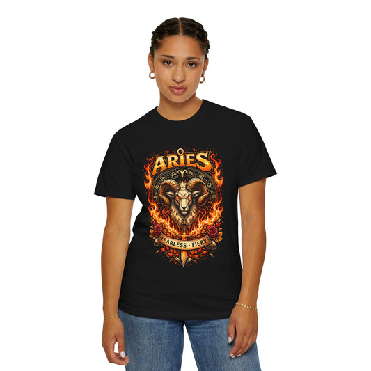 Aries Zodiac T-Shirt - Fearless Fiery Ram Astrology Tee