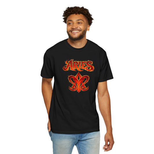 Aries Zodiac T-Shirt — Fiery Astrological Graphic Tee